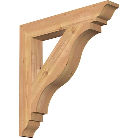 Ekena Millwork Funston Traditional Smooth Bracket, Western Red Cedar, 3 1/2"W x 24"D x 24"H BKT04X24X24FST01SWR